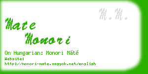 mate monori business card